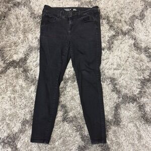 Torrid Womens Black Super Soft Skinny Jegging Triple Button Jeans 14R